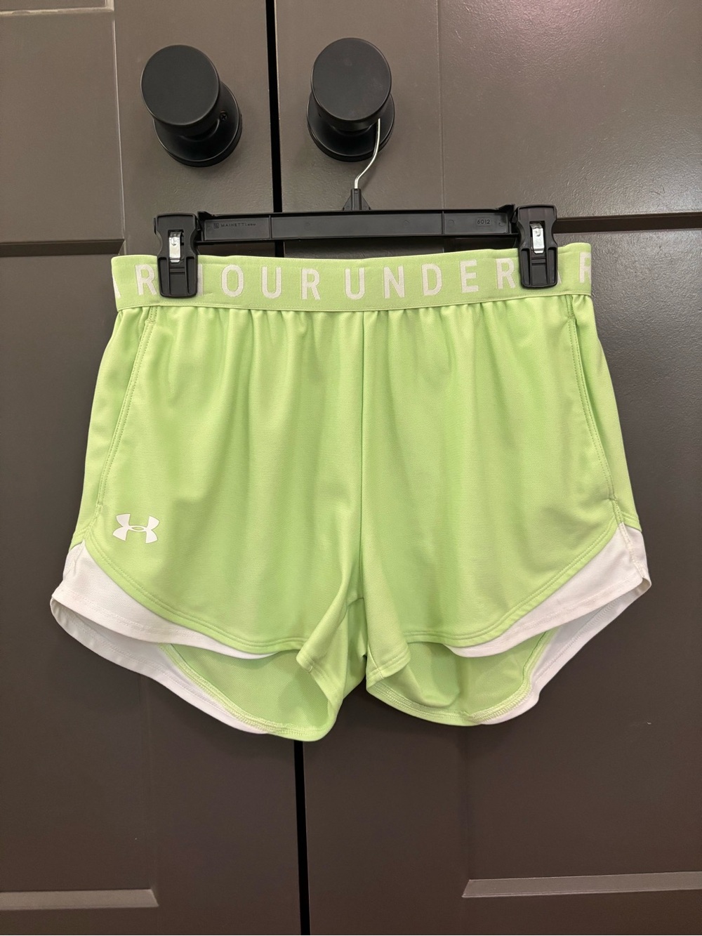 Under Armour Lime Green Women's Training Shorts with White Trim